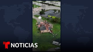 Tornados provocados por Milton causan destrozos en Florida  Noticias Telemundo [upl. by Renie]