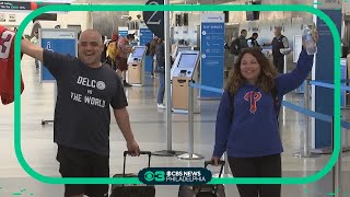 Phillies fans follow team to Phoenix for Game 3 [upl. by Sugar]