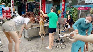 Không thể tin nổi quán choá quay ven đường lại có nhiều nhân viên xinh đẹp đến vậy [upl. by Kellie]