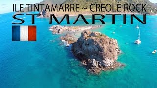 Creole Rock amp Ile Tintamarre  St Martin  UAV drone  WeBeYachtingcom [upl. by Htepsle428]