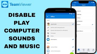 How To Disable Play Computer Sounds And Music On TeamViewer App [upl. by Tikna]