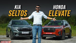 Honda Elevate vs Kia Seltos Comparison [upl. by Ahsima989]