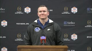 Boise State news conference after receiving 3 seed in College Football Playoff [upl. by Ettore904]