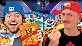 Canadian Tries American Snacks For The First Time [upl. by Walli64]