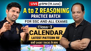 DAY 3  Calendar  CALENDAR TRICK  A TO Z REASONING  WITH PARWEZ SIR  sscabhinaymaths [upl. by Veno158]