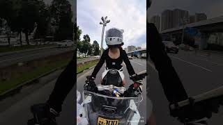 Only women who ride motorcycles can be invincible Motorcycle ladiesrider shorts viralvideo sub [upl. by Allista484]