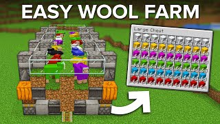 Minecraft Easy Wool Farm  800 Wool Per Hour in 120 [upl. by Issak615]