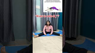 Upavistha Konasana seated wideangle forwardbend yoga shorts youtubeshorts indiangirl [upl. by Crispa]