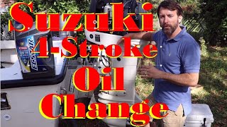 SUZUKI 4 Stroke OIL CHANGE  DF140A [upl. by Aneele]