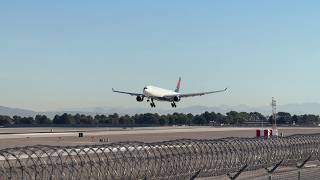 Delta Air Lines Airbus A330302 lands at Las Vegas  N824NW [upl. by Ecnirp]