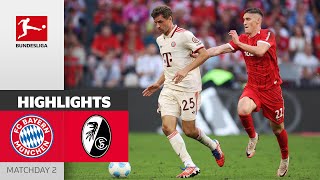 Bayern Win At Home  FC Bayern München  SC Freiburg 20  Highlights  MD 2 – Bundesliga 2425 [upl. by Sweatt]