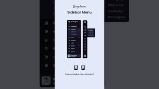 Sidebar Menu with Dropdown in HTML CSS amp JavaScript [upl. by Calabrese85]