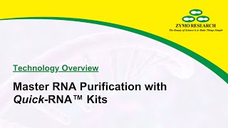 Master RNA Purification with QuickRNA™ Kits  Zymo Research [upl. by Mart]