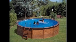 Installation piscine hors terre bois ronde [upl. by Amara]