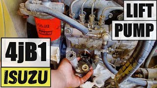 ISUZU 4JB1 FUEL LIFT PUMP REPLACEMENT  28L Isuzu Diesel Prime Pump [upl. by Aillij905]