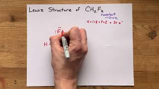 Lewis Structure of CH2F2 difluoromethane [upl. by Yema598]