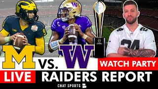 Michigan vs Washington Live Stream CFP National Championship FREE Watch Party  Raiders Report [upl. by Nyleikcaj]