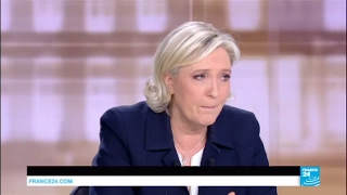 Marine Le Pen quotFrance will be led by a woman either me or Angela Merkelquot [upl. by Mayberry]