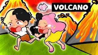 ROBLOX SURVIVE an EXPLODING VOLCANO Roblox Funny Moments with Friends Froffee Muumuu and Kevin [upl. by Caine]