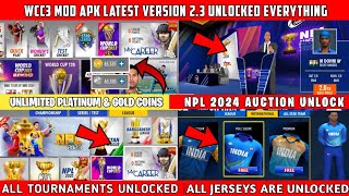 Wcc3 Mod Apk Latest Version 23  Wcc3 Mod Apk Unlocked Everything  Wcc3 Npl Auction Unlock 🔓 [upl. by Lihp]