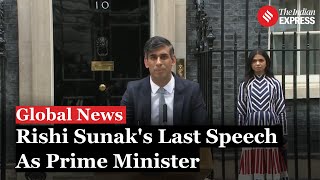 Rishi Sunak Steps Down As Party Leader Apologises To Voters In Downing Street Address [upl. by Guimar]