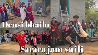 sarara jam saili by khem century cover  deusi bhailo special  jhyaure amp dohori song [upl. by Adnof338]