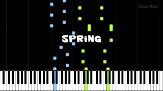 Spring Hania Rani Piano Cover Piano Tutorial Synthesia Piano [upl. by Adniroc]