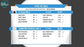 Frankston Peninsula 2nd XI v St Kilda 2nd XI [upl. by Arndt]