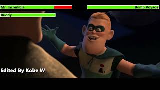 The Incredibles 2004 Opening Scene with healthbars [upl. by Sairu]