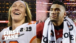 Trevor Lawrence vs Tua Tagovailoa Whos the better quarterback  First Take [upl. by Tegdirb599]