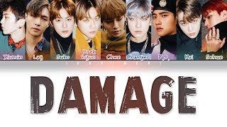 EXO 엑소  DAMAGE LYRICS Color Coded Lyrics HanRomEng가사 [upl. by Jeanette]