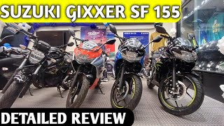 SUZUKI GIXXER SF 155  New ON Road Price Mileage Top Speed Detailed Review 👌 [upl. by Nrek]