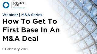 Khaitan amp Co Webinar  How To Get To First Base In An MampA Deal [upl. by Birk]