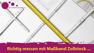 Richtig messen mit Maßband Zollstock und Stahlmaßband [upl. by Ambler]