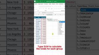 GroupBy in Excel [upl. by Anicart]