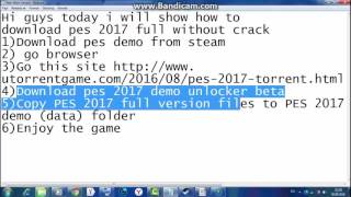 PES 2017 Crack download [upl. by Eolande]