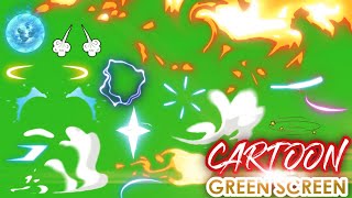 Cartoon Green Screen 4K Effects  Free Download Link [upl. by Jaquenette369]