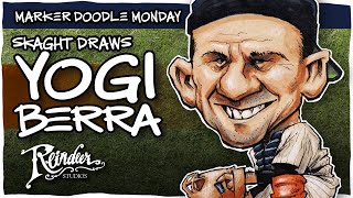 Yogi Berra  Marker Doodle Monday [upl. by Eikcaj]