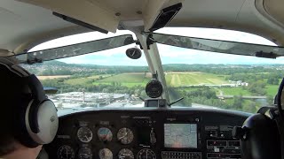 Windy VFR Flight  Landing at Gelnhausen  Piper PA28161 Cadet [upl. by Treborsemaj]