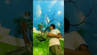 Bedroom ceiling sky and tree painting 🖌️ sky painting 🎨trending shortsfeed painting videoshorts [upl. by Iadam44]