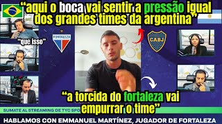 JOGADOR DO FORTALEZA DÁ ENTREVISTA A TV ARGENTINA ANTES DO JOGO CONTRA O BOCA quotJOGAREMOS PRA VENCERquot [upl. by Eellac]