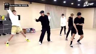 BTS 방탄소년단 during Dynamite practice on Mnet special [upl. by Poock931]