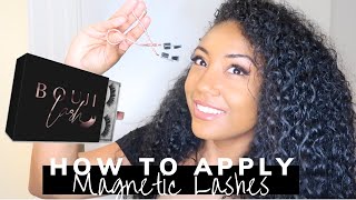 How To Apply Magnetic Lashes  BoujiLash Magnetic Eyelash Tutorial [upl. by Aicilef556]