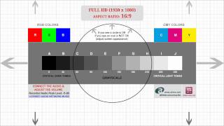 Test pattern video screen FULL HD  calibración de proyector o pantalla TV [upl. by Uol]