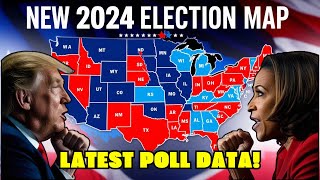 UPDATED 2024 US Election Map SHOCKER Latest Poll Data Across All 50 States [upl. by Annazus]