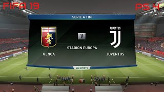 FIFA 19 Genoa vs Juventus Gameplay Serie A Tim 4K [upl. by Arehahs647]