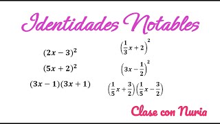 📚 Identidades notables Productos notables [upl. by Niasuh672]