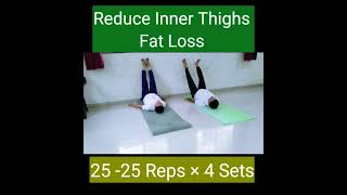 Reduce Inner Thighs Fat Loss  SLIMMER INNER THIGHS in 14 days lose thigh fat  Home Workout [upl. by Lahsiv]