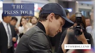 tom holland and the spiderman homecoming press tour [upl. by Anaib]