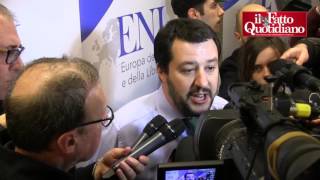 Milano manifestazione anti Le Pen Salvini quotContestazioni Nazisti rossi figli di papàquot [upl. by Nnylarak]